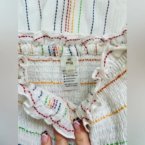 PQ Swim PilyQ Revolve Stephanie Maxi Dress Size XS/S Striped Smocked Tube Dress - Picture 10 of 13